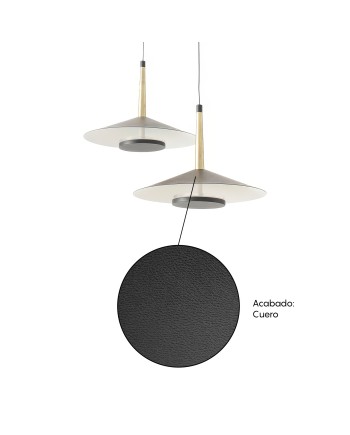 ORION * COLGANTE LED NEGRO/CUERO  4L*8W 3000K